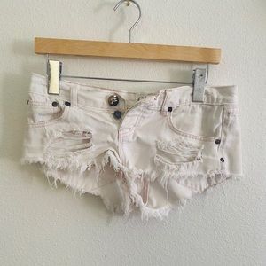 One Teaspoon Trash Whores White Shorts